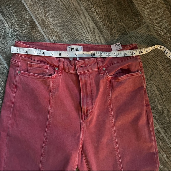 Paige Cindy Jean Front Seam, Raw Hem in Vintage Rose. Women’s Size 32, High Rise - Picture 9 of 11